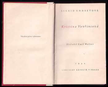 Sigrid Undset: Kristina Vařincová
