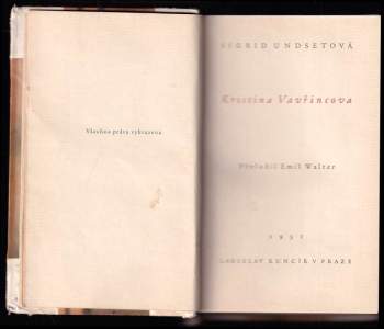 Sigrid Undset: Kristina Vavřincová