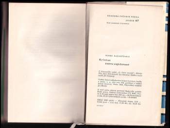 Nikos Kazantzakis: Kristus znovu ukřižovaný