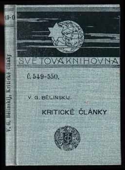 Vissarion Grigor'jevič Belinskij: Kritické články