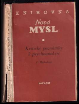Kritické poznámky k psychoanalyse - Cecilie Michalová (1950, Rovnost) - ID: 777737