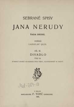 Jan Neruda: Kritické spisy Jana Nerudy