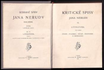 Jan Neruda: Kritické spisy Jana Nerudy