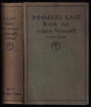 Immanuel Kant: Kritik der reinen Vernunft - neu herausgegeben von Theodor Valentiner - mit Sachregister