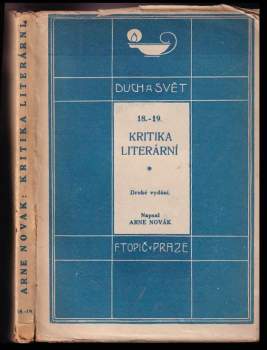 Arne Novák: Kritika literární