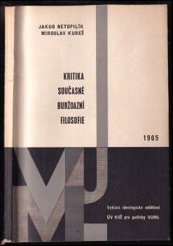 Kritika současné buržoazní filosofie
