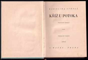 Karolina Světlá: Kříž u potoka