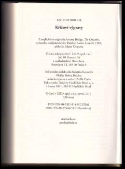 Antony Bridge: Křížové výpravy