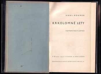 Hans Rohmer: Krkolomné lety