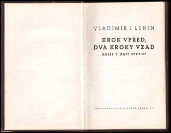Vladimir Il'jič Lenin: Krok vpřed, dva kroky vzad