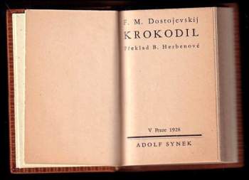 Fedor Michajlovič Dostojevskij: Krokodil