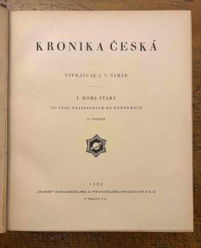 Josef Vítězslav Šimák: Kronika česká