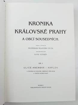 František Holec: Kronika královské Prahy a obcí sousedních