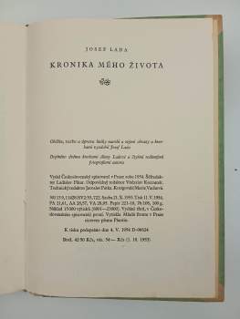 Josef Lada: Kronika mého života