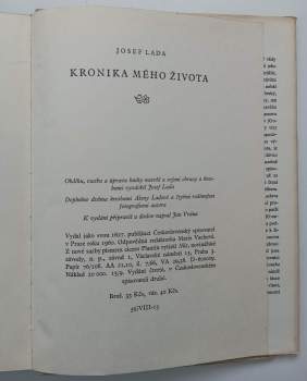 Josef Lada: Kronika mého života
