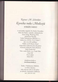 Rainer M Schröder: Kronika rodu Medicejů