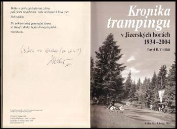 Pavel D Vinklát: Kronika trampingu v Jizerských horách 1934-2004