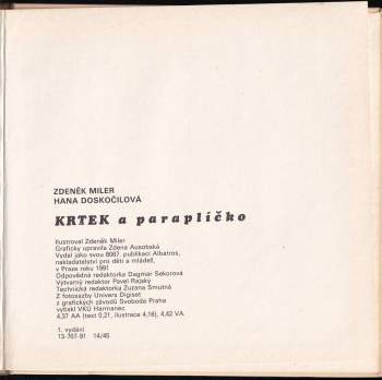Hana Doskočilová: Krtek a paraplíčko