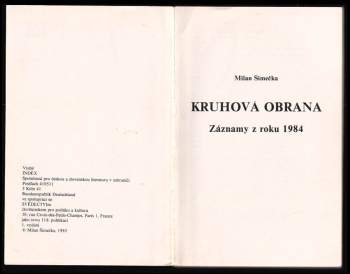Milan Šimečka: Kruhová obrana