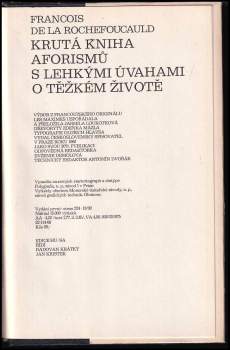 Francois de La Rochefoucauld: Krutá kniha aforismů s lehkými úvahami o těžkém životě