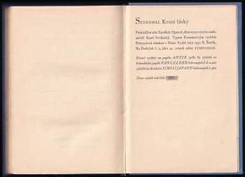 Stendhal: Kruté lásky