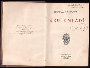 Božena Benešová: Kruté mládí