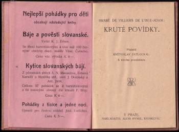 Auguste De Villiers De L'Isle-Adam: Kruté povídky