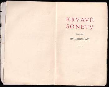 Pavol Országh Hviezdoslav: Krvavé sonety