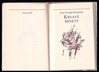 Pavol Országh Hviezdoslav: Krvavé sonety