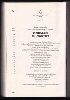 Cormac McCarthy: Krvavý poledník, aneb, Večerní červánky na západě