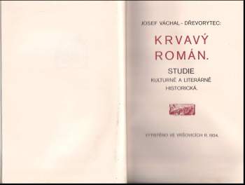 Josef Váchal: Krvavý román
