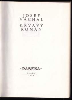 Josef Váchal: Krvavý román