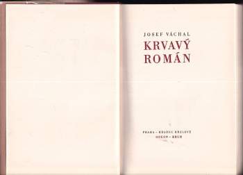 Josef Váchal: Krvavý román