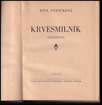 Jova Patočková: Krvesmilník