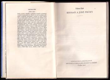 Viktor Dyk: Krysař a jiné prózy