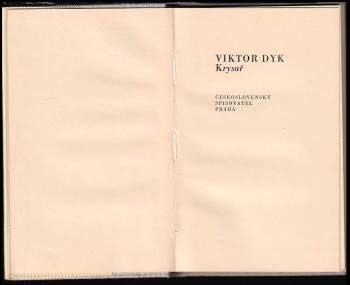 Viktor Dyk: Krysař