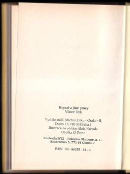 Viktor Dyk: Krysař