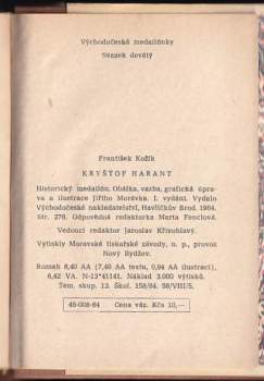 František Kožík: Kryštof Harant
