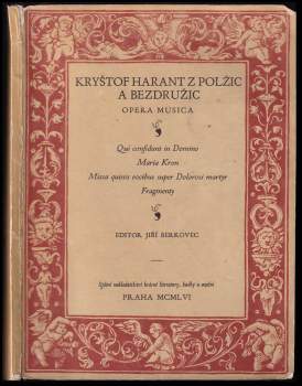 Kryštof Harant z Polžic a Bezdružic: Opera musica