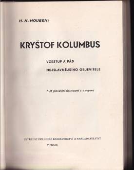 Heinrich Hubert Houben: Kryštof Kolumbus