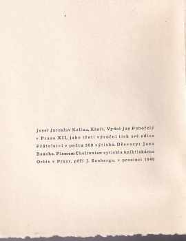 Josef Jaroslav Kalina: Kšaft