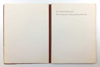 Jan Amos Komenský: Kšaft umírající matky Jednoty Bratrské