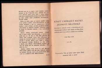 Jan Amos Komenský: Kšaft umírající matky Jednoty bratrské