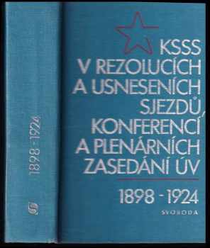 KSSS v rezolucích a usneseních sjezdů, konferencí a plenárních zasedání ÚV