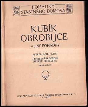 Artuš Scheiner: Kubík Obrobijce a jiné pohádky