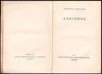 Vincenc Kramář: Kubismus