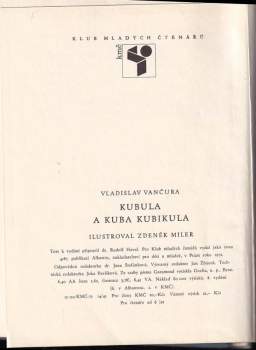 Vladislav Vančura: Kubula a Kuba Kubikula