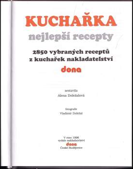 Vladimír Doležal: Kuchařka