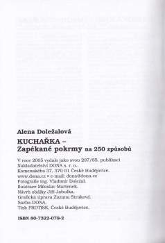 Alena Doležalová: Kuchařka - zapékané pokrmy na 250 způsobů
