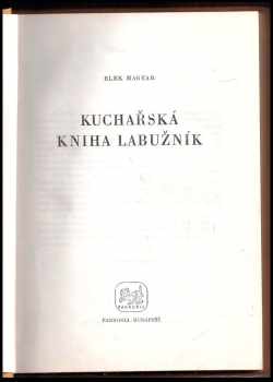 Kuchařská kniha Labužník